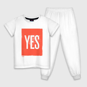 Детская пижама хлопок с принтом Yes-No в Екатеринбурге, 100% хлопок |  брюки и футболка прямого кроя, без карманов, на брюках мягкая резинка на поясе и по низу штанин
 | Тематика изображения на принте: no | yes | да | надпись | нет | со звездочкой