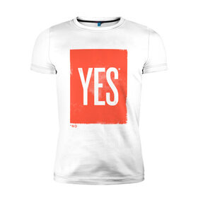 Мужская футболка хлопок Slim с принтом Yes-No в Екатеринбурге, 92% хлопок, 8% лайкра | приталенный силуэт, круглый вырез ворота, длина до линии бедра, короткий рукав | no | yes | да | надпись | нет | со звездочкой
