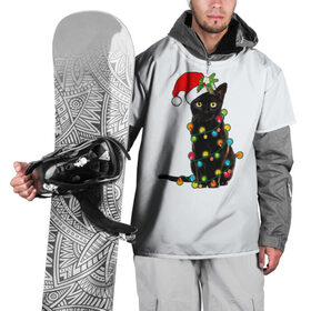 Накидка на куртку 3D с принтом Новогодний кот в Екатеринбурге, 100% полиэстер |  | 2021 | белка | гирлянда | год быка | дед мороз | елка | енот | кот | котик | лиса | маска | неон | новогодний кот | новогодняя | новый год | олень | праздник | радуга | рождество | с новым годом | санта
