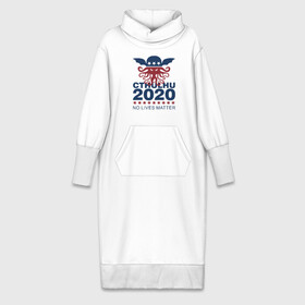 Платье удлиненное хлопок с принтом Ктулху 2020 в Екатеринбурге,  |  | 2020 | america | black lives matter | blm | cthulhu | usa | америка | выборы | ктулху | море | осьминог | сша | флаг