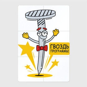 Магнитный плакат 2Х3 с принтом Гвоздь программы в Екатеринбурге, Полимерный материал с магнитным слоем | 6 деталей размером 9*9 см | гвоздь | гвоздь программы | надписи | приколы | юмор