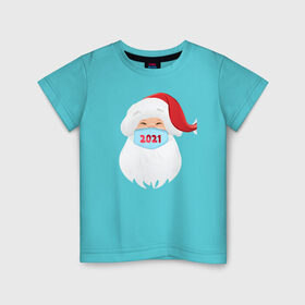 Детская футболка хлопок с принтом Новый год 2021 в Екатеринбурге, 100% хлопок | круглый вырез горловины, полуприлегающий силуэт, длина до линии бедер | 