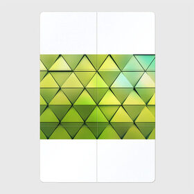 Магнитный плакат 2Х3 с принтом Зелёные треугольники в Екатеринбурге, Полимерный материал с магнитным слоем | 6 деталей размером 9*9 см | геометрия | зелёный | текстура | треугольники | фигуры