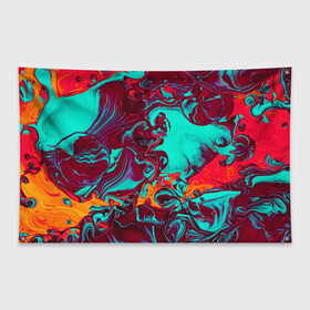 Флаг-баннер с принтом Colorful World в Екатеринбурге, 100% полиэстер | размер 67 х 109 см, плотность ткани — 95 г/м2; по краям флага есть четыре люверса для крепления | abstraction | colorful | fluid art | liquid | paint | stains | texture | абстракция | жидкость | краска | пятна | разводы | разноцветный | текстура