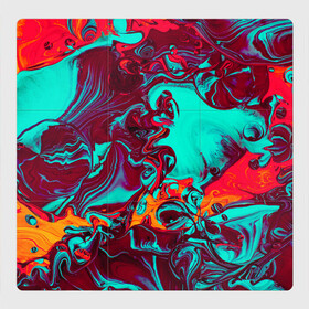 Магнитный плакат 3Х3 с принтом Colorful World в Екатеринбурге, Полимерный материал с магнитным слоем | 9 деталей размером 9*9 см | Тематика изображения на принте: abstraction | colorful | fluid art | liquid | paint | stains | texture | абстракция | жидкость | краска | пятна | разводы | разноцветный | текстура