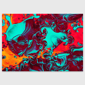 Поздравительная открытка с принтом Colorful World в Екатеринбурге, 100% бумага | плотность бумаги 280 г/м2, матовая, на обратной стороне линовка и место для марки
 | Тематика изображения на принте: abstraction | colorful | fluid art | liquid | paint | stains | texture | абстракция | жидкость | краска | пятна | разводы | разноцветный | текстура