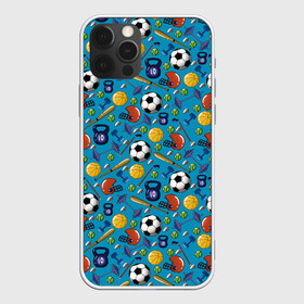 Чехол для iPhone 12 Pro Max с принтом СПОРТ в Екатеринбурге, Силикон |  | бейсбол | гиря | спорт | футбол | футбольный мяч | штанга