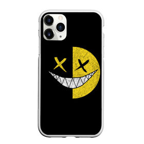 Чехол для iPhone 11 Pro Max матовый с принтом SMILE в Екатеринбурге, Силикон |  | глаза крестики | злой смайл | зубы | контраст | смайл | эмоция