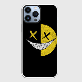 Чехол для iPhone 13 Pro Max с принтом SMILE в Екатеринбурге,  |  | Тематика изображения на принте: глаза крестики | злой смайл | зубы | контраст | смайл | эмоция