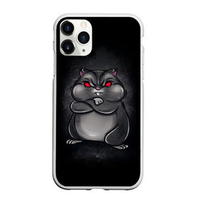 Чехол для iPhone 11 Pro матовый с принтом HAMSTER в Екатеринбурге, Силикон |  | злое животное | злой хомяк | красные глаза | мышка | хомяк