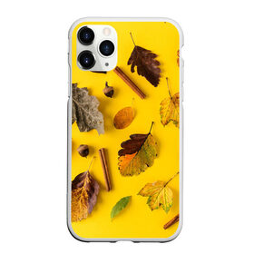 Чехол для iPhone 11 Pro матовый с принтом Гербарий в Екатеринбурге, Силикон |  | гербарий | жёлтый | листья | осень