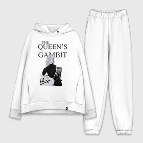 Женский костюм хлопок Oversize с принтом the queens gambit в Екатеринбурге,  |  | the queens gambit | нетфликс | сериал | ход королевы