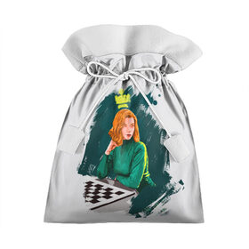 Подарочный 3D мешок с принтом ход королевы в Екатеринбурге, 100% полиэстер | Размер: 29*39 см | the queens gambit | нетфликс | сериал | ход королевы