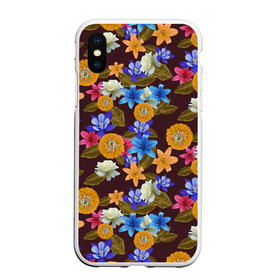 Чехол для iPhone XS Max матовый с принтом Exotic Flowers в Екатеринбурге, Силикон | Область печати: задняя сторона чехла, без боковых панелей | fashion | flower | forest | garden | nature | spring | summer | trend | ботаника | весенние | весенняя | весна | иллюзия | лес | лето | объемные | природа | растения | сад | трендовая | флористика | цветки | цветок | цветочки