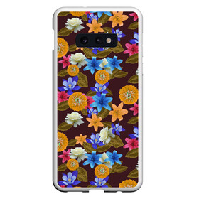 Чехол для Samsung S10E с принтом Exotic Flowers в Екатеринбурге, Силикон | Область печати: задняя сторона чехла, без боковых панелей | fashion | flower | forest | garden | nature | spring | summer | trend | ботаника | весенние | весенняя | весна | иллюзия | лес | лето | объемные | природа | растения | сад | трендовая | флористика | цветки | цветок | цветочки