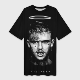 Платье-футболка 3D с принтом LIL PEEP WB в Екатеринбурге,  |  | lil | lil peep | logobombing | peep. лил | pump | rap | xxx | xxxtenticon | пип | с лил пипом