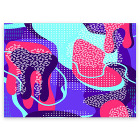 Поздравительная открытка с принтом red forest в Екатеринбурге, 100% бумага | плотность бумаги 280 г/м2, матовая, на обратной стороне линовка и место для марки
 | абстракция | минимализм | орнаменты | текстуры | узоры
