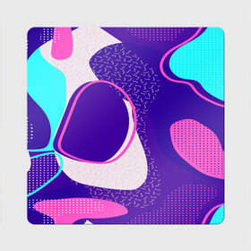 Магнит виниловый Квадрат с принтом Pink track в Екатеринбурге, полимерный материал с магнитным слоем | размер 9*9 см, закругленные углы | абстракция | минимализм | орнаменты | текстуры | узоры