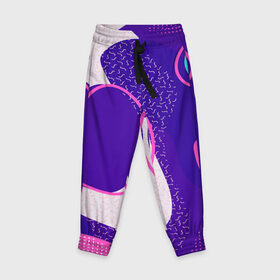 Детские брюки 3D с принтом Pink track в Екатеринбурге, 100% полиэстер | манжеты по низу, эластичный пояс регулируется шнурком, по бокам два кармана без застежек, внутренняя часть кармана из мелкой сетки | абстракция | минимализм | орнаменты | текстуры | узоры