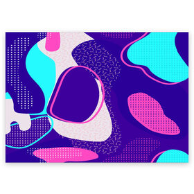 Поздравительная открытка с принтом Pink track в Екатеринбурге, 100% бумага | плотность бумаги 280 г/м2, матовая, на обратной стороне линовка и место для марки
 | абстракция | минимализм | орнаменты | текстуры | узоры
