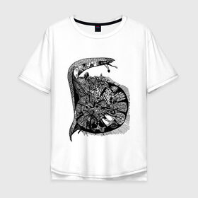 Мужская футболка хлопок Oversize с принтом Улитка в Екатеринбурге, 100% хлопок | свободный крой, круглый ворот, “спинка” длиннее передней части | snail | буква 