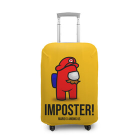 Чехол для чемодана 3D с принтом IMPOSTER! Mario X Among Us в Екатеринбурге, 86% полиэфир, 14% спандекс | двустороннее нанесение принта, прорези для ручек и колес | among us | impostor | sus | амонг ас | амонг ус | амонгас | амонгус | астронавт | белый | желтый | зеленый | игра | космонавт | космосv | красный | оранжевый | предатель | призрак | самозванец | синий | среди нас