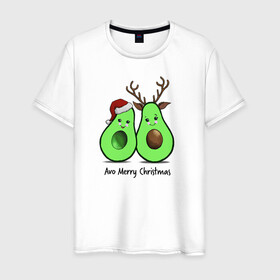 Мужская футболка хлопок с принтом Новогодний авокадо в Екатеринбурге, 100% хлопок | прямой крой, круглый вырез горловины, длина до линии бедер, слегка спущенное плечо. | 2021 | santa | авокадо | год быка | дед мороз | детская | елка | лес | милый авокадо | новогодний авокадо | овощ | олень | полнолуние | праздник | рождество | с новым годом | санта | сказка | фрукт