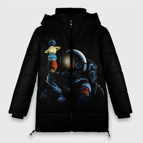 Женская зимняя куртка 3D с принтом Астронавт мороженкой в Екатеринбурге, верх — 100% полиэстер; подкладка — 100% полиэстер; утеплитель — 100% полиэстер | длина ниже бедра, силуэт Оверсайз. Есть воротник-стойка, отстегивающийся капюшон и ветрозащитная планка. 

Боковые карманы с листочкой на кнопках и внутренний карман на молнии | astronaut | cosmonaut | cosmos | galaxy | planet | space | star | universe | астронавт | вселенная | галактика | звезды | земля | конфеты | космонавт | космос | луна | марс | мороженко | мороженое | планета | сатурн | уран