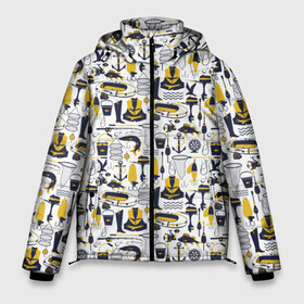 Мужская зимняя куртка 3D с принтом Мечта рыболова в Екатеринбурге, верх — 100% полиэстер; подкладка — 100% полиэстер; утеплитель — 100% полиэстер | длина ниже бедра, свободный силуэт Оверсайз. Есть воротник-стойка, отстегивающийся капюшон и ветрозащитная планка. 

Боковые карманы с листочкой на кнопках и внутренний карман на молнии. | anchor | boat | bucket | fish | fishing rod | float | hook | motor | net | pike | reel | ведро | катушка | крючок | лодка | мотор | поплавок | рыба | сеть | удочка | щука | якорь