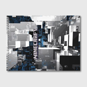Альбом для рисования с принтом Minecraft в Екатеринбурге, 100% бумага
 | матовая бумага, плотность 200 мг. | building | city | cube | game | megapolis | minecraft | pattern | город | здание | игра | куб | майнкрафт | мегаполис | узор