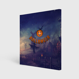 Холст квадратный с принтом Halloween  Pumpkin в Екатеринбурге, 100% ПВХ |  | halloween | halloween  pumpkin | pumpkin | хэллоуин | хэллоуин тыква