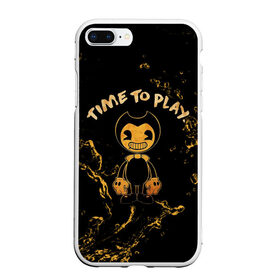 Чехол для iPhone 7Plus/8 Plus матовый с принтом Bendy And The Ink Machine в Екатеринбурге, Силикон | Область печати: задняя сторона чехла, без боковых панелей | bendy | bendy and the ink machine | бенди | бени | бенни | бэнди | детская | детям | игра | капли | компьютерная игра | краска | машина | подтеки | ужастик | чернила | чернильная