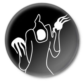 Значок с принтом Haunted Family в Екатеринбурге,  металл | круглая форма, металлическая застежка в виде булавки | haunted family | kizaru | rap | кизару | рэп | хип хоп