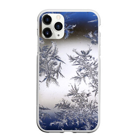 Чехол для iPhone 11 Pro Max матовый с принтом Морозная свежесть в Екатеринбурге, Силикон |  | зима | зимний узор | мороз | морозный узор | узор