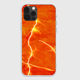 Чехол для iPhone 12 Pro Max с принтом Молния в Екатеринбурге, Силикон |  | гроза | гром | молния | оранжевый | разряд молнии | свет
