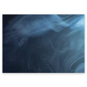 Поздравительная открытка с принтом Дымчатый в Екатеринбурге, 100% бумага | плотность бумаги 280 г/м2, матовая, на обратной стороне линовка и место для марки
 | smoke | vape | дым | синий дым | туман