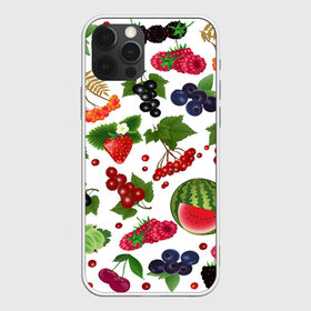 Чехол для iPhone 12 Pro Max с принтом Ягоды в Екатеринбурге, Силикон |  | арбуз | белый фон | вишня | вкуснятина | калина | клубника | коллекция ягод | крыжовник | лето | малина | огород | рябина | сладкие | смородина | спелые | черника | ягодный фон | ягоды