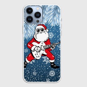 Чехол для iPhone 13 Pro Max с принтом Дед Мороз Рокер в Екатеринбурге,  |  | гитара | гитарист | год | дед | зима | зимний | клаус | метал | металл | мороз | музыка | музыкант | новый | рождество | рок | рокер | санта