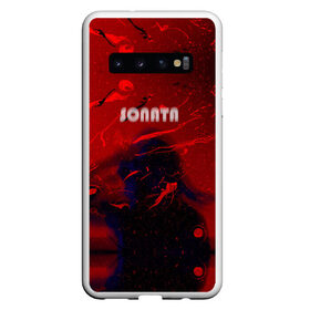 Чехол для Samsung Galaxy S10 с принтом SONATA в Екатеринбурге, Силикон | Область печати: задняя сторона чехла, без боковых панелей | Тематика изображения на принте: брызги | девушка | капли | надпись | неоновый свет | ночной клуб | стекло