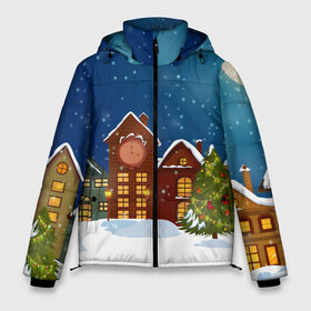 Мужская зимняя куртка 3D с принтом Новогоднее настроение в Екатеринбурге, верх — 100% полиэстер; подкладка — 100% полиэстер; утеплитель — 100% полиэстер | длина ниже бедра, свободный силуэт Оверсайз. Есть воротник-стойка, отстегивающийся капюшон и ветрозащитная планка. 

Боковые карманы с листочкой на кнопках и внутренний карман на молнии. | 