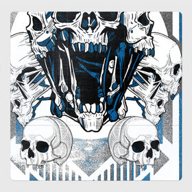 Магнитный плакат 3Х3 с принтом Черепа в Екатеринбурге, Полимерный материал с магнитным слоем | 9 деталей размером 9*9 см | Тематика изображения на принте: кости | череп | черепа | черепашки | черепки