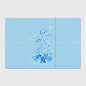 Магнитный плакат 3Х2 с принтом Зимние узоры в Екатеринбурге, Полимерный материал с магнитным слоем | 6 деталей размером 9*9 см | Тематика изображения на принте: зима | зимний узор | снег. | снежинки | узоры