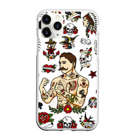 Чехол для iPhone 11 Pro матовый с принтом HIPSTER TATTOO в Екатеринбурге, Силикон |  | hipsters | tattoo | девушка в тату | птицы | тату | усы | хипстер | хипстеры | черепа и розы | черепа и цветы | чёрная пантера | чувак | это борода. | я есть стиль