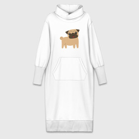 Платье удлиненное хлопок с принтом Мопс в Екатеринбурге,  |  | dog | мопс | собака