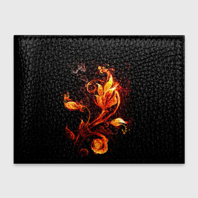 Обложка для студенческого билета с принтом Огненный цветок в Екатеринбурге, натуральная кожа | Размер: 11*8 см; Печать на всей внешней стороне | огненный цветок | огонь | узор | узор в огне | цветок | цветок в огне.
