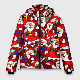 Мужская зимняя куртка 3D с принтом Ded Moroz в Екатеринбурге, верх — 100% полиэстер; подкладка — 100% полиэстер; утеплитель — 100% полиэстер | длина ниже бедра, свободный силуэт Оверсайз. Есть воротник-стойка, отстегивающийся капюшон и ветрозащитная планка. 

Боковые карманы с листочкой на кнопках и внутренний карман на молнии. | 