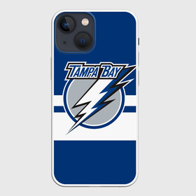 Чехол для iPhone 13 mini с принтом TAMPA BAY LIGHTING в Екатеринбурге,  |  | Тематика изображения на принте: hockey | logo | nhl | sport | tampa | tampa bay | team | usa | линии | логотип | нхл | спорт | сша | тампа | тампа бэй | хоккей