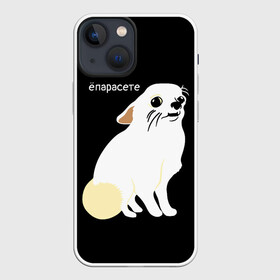 Чехол для iPhone 13 mini с принтом ёпарасете в Екатеринбурге,  |  | baby | dog | emoji | lol | what | белая собака | в смысле | взгляд | глаза | домашние животные | животные | малыш | мем | мордочка | мультяшный | пёсик | прикол | проблемы | собака | собака мем | собачка | чихуахуа