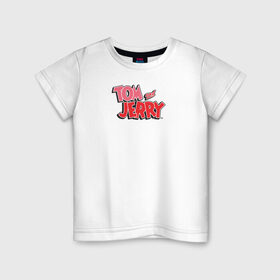 Детская футболка хлопок с принтом Том и Джерри в Екатеринбурге, 100% хлопок | круглый вырез горловины, полуприлегающий силуэт, длина до линии бедер | tom and jerry | vdkimel | warner bros | том и джерри