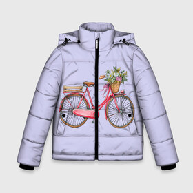 Зимняя куртка для мальчиков 3D с принтом Bicycle в Екатеринбурге, ткань верха — 100% полиэстер; подклад — 100% полиэстер, утеплитель — 100% полиэстер | длина ниже бедра, удлиненная спинка, воротник стойка и отстегивающийся капюшон. Есть боковые карманы с листочкой на кнопках, утяжки по низу изделия и внутренний карман на молнии. 

Предусмотрены светоотражающий принт на спинке, радужный светоотражающий элемент на пуллере молнии и на резинке для утяжки | букет | велосипед | лето | цветы